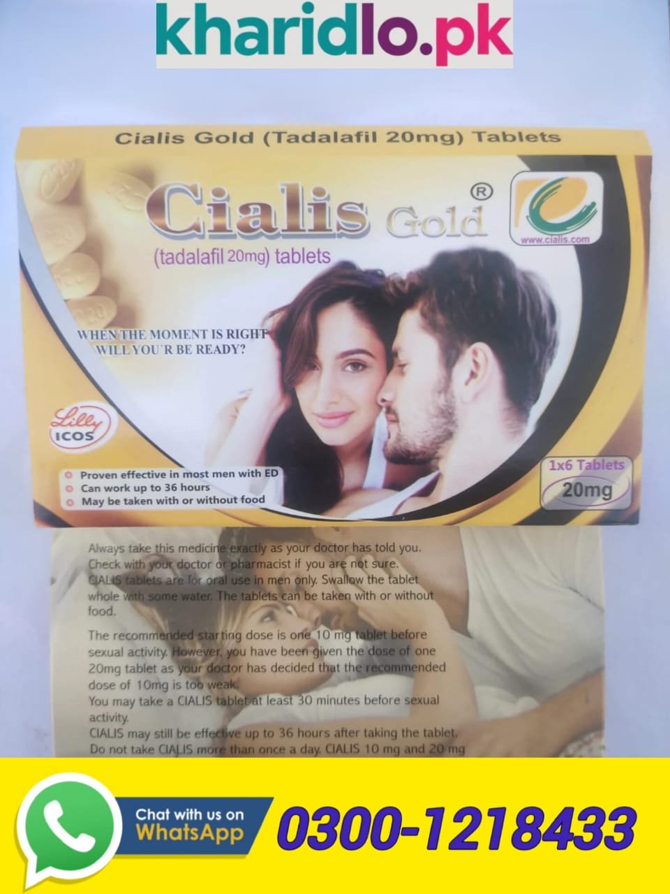Cialis Gold 20mg Tablets in Pakistan